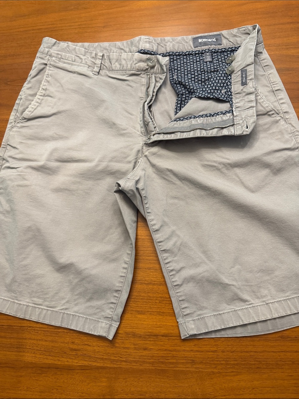 Bonobos Light Gray Flat Front Men's Shorts